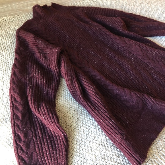 Abercrombie Burgundy Mock Neck Sweater - Picture 3 of 7